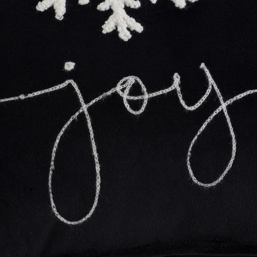 Halloween Velvet Pillows Set of 2 - Embroidered Joy and Snowflake