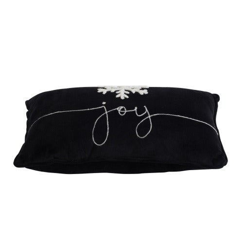 Halloween Velvet Pillows Set of 2 - Embroidered Joy and Snowflake