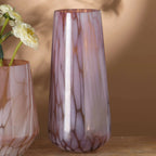 Hurricane Glass Vase 12 Inch Timeless Amethyst Brown Home Decor