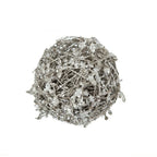 Iced Christmas Ornaments Set of 6 with Frosted Leaves and Twigs