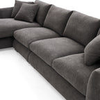Feathers Sectional Couch Chaise Lounge 88-170 Inches