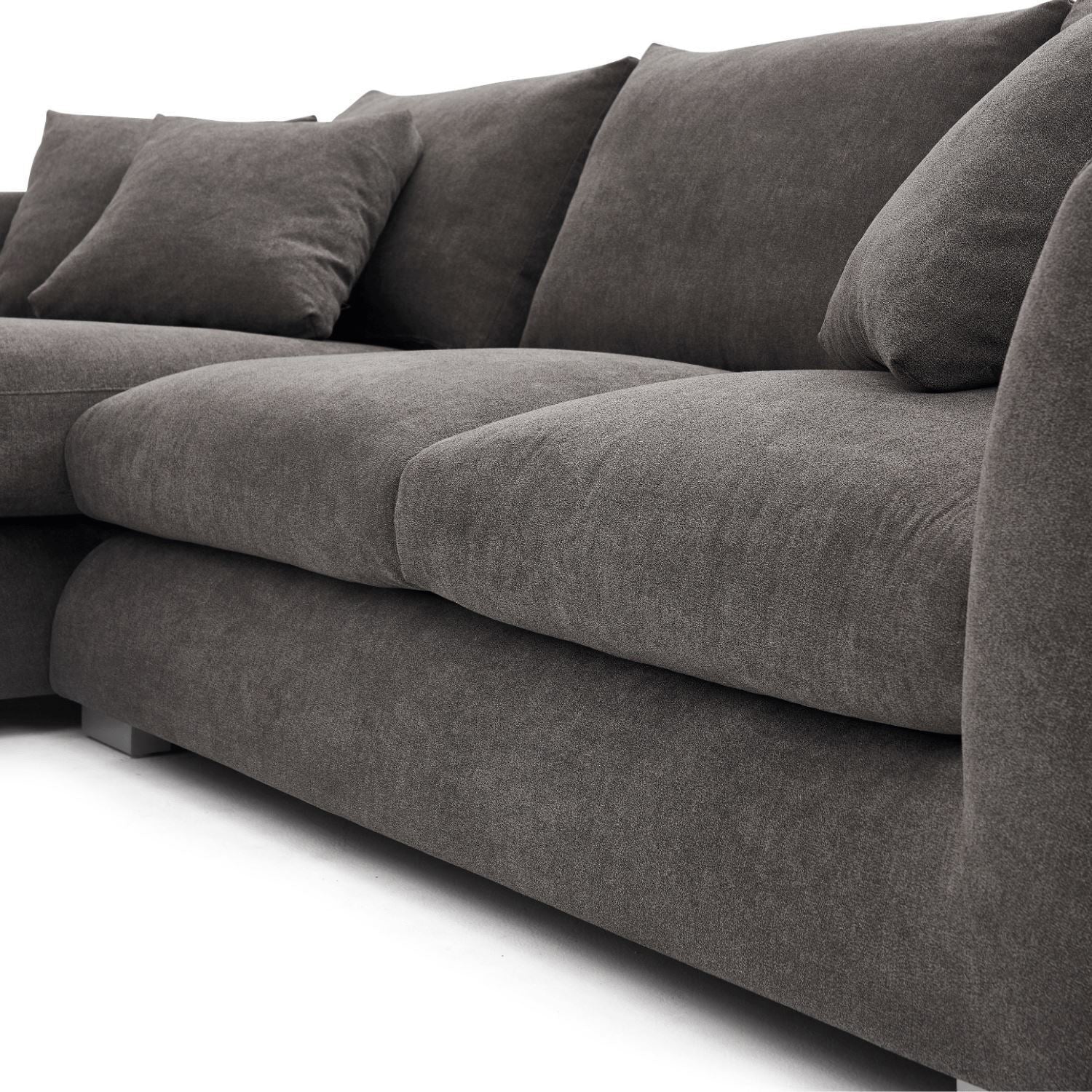 Feathers Sectional Couch Chaise Lounge 88-170 Inches