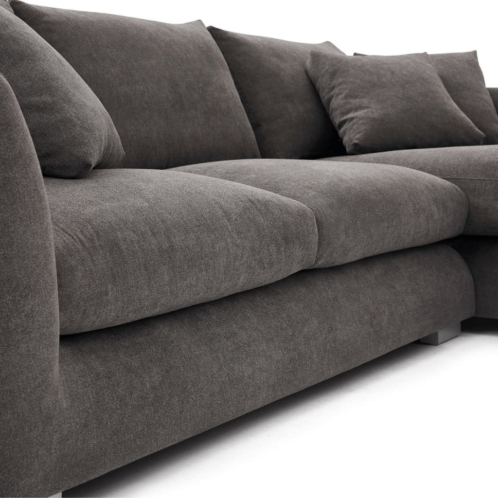 Feathers Sectional Couch Chaise Lounge 88-170 Inches