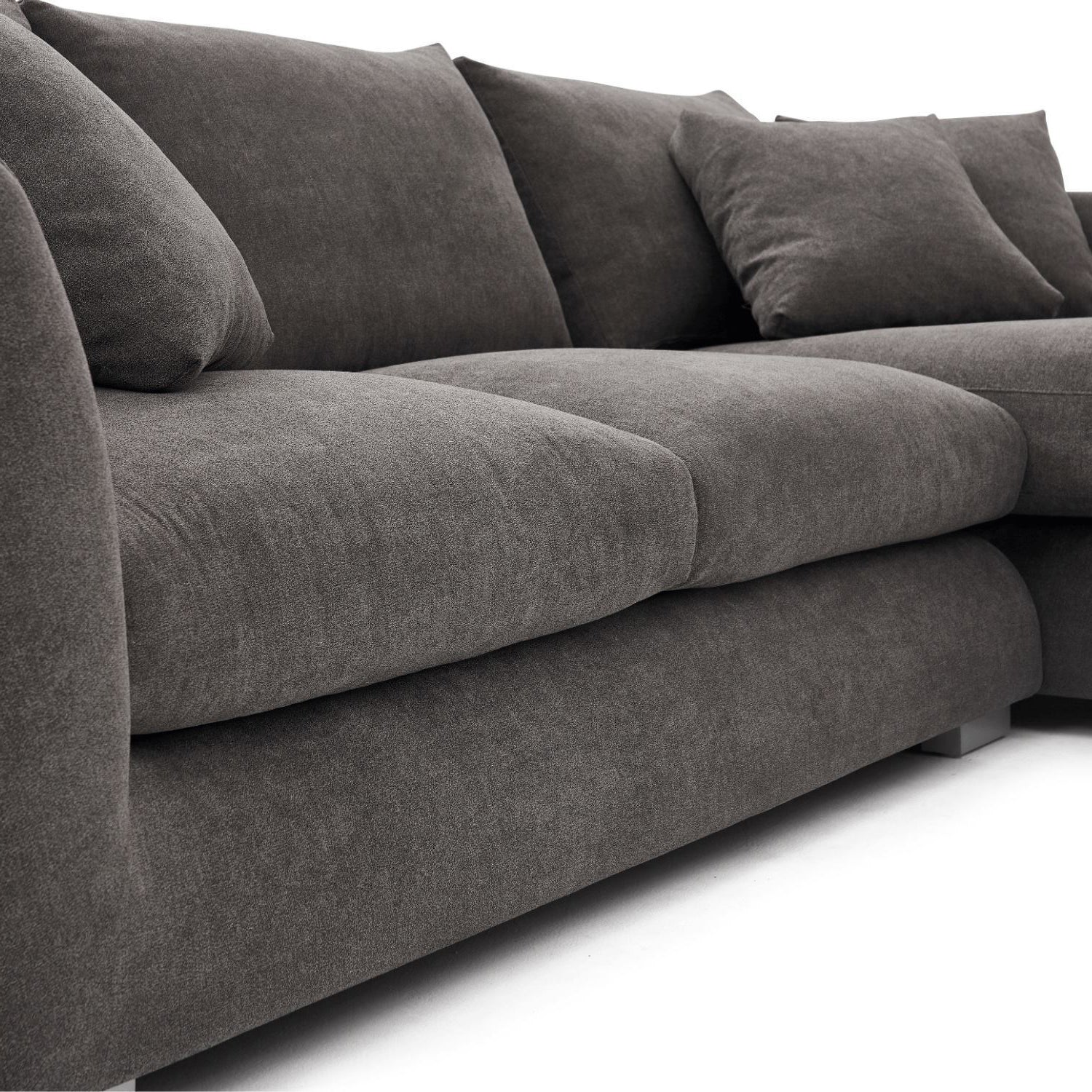 Feathers Sectional Couch Chaise Lounge 88-170 Inches