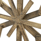 Large Wood Snowflake Ornaments Set of 2 Hanging Decor for Holidays