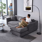 Feathers Sectional Couch Chaise Lounge 88-170 Inches