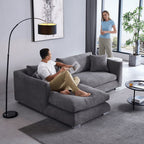 Feathers Sectional Couch Chaise Lounge 88-170 Inches