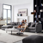 Feathers Sectional Couch Chaise Lounge 88-170 Inches