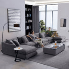 Feathers U-Shaped Sectional Couch 140-200 Inches