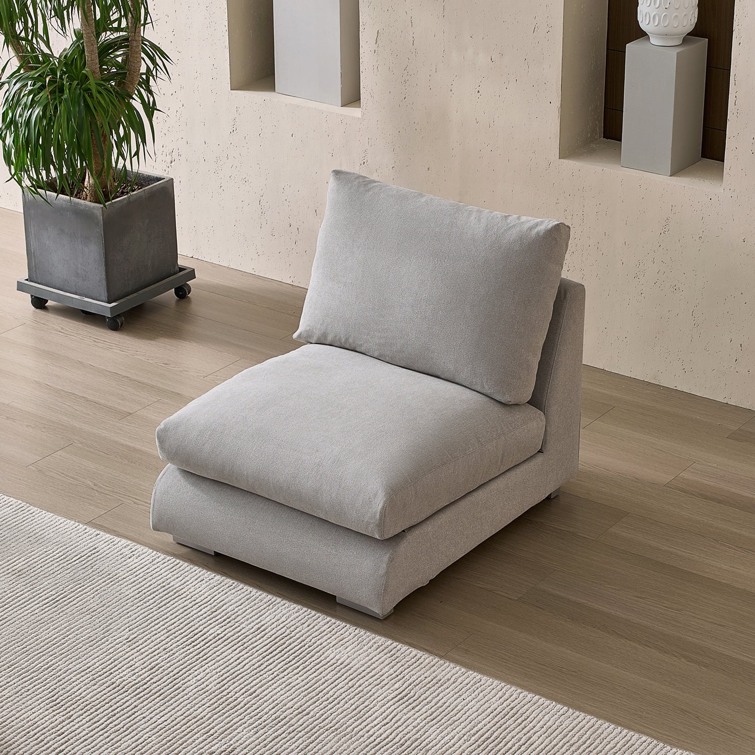 Feathers Sofa Armless Middle Seat - 31 Inches