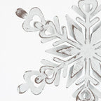 Metal Snowflake Ornaments Set of 6 for Christmas Tree and Home Decor