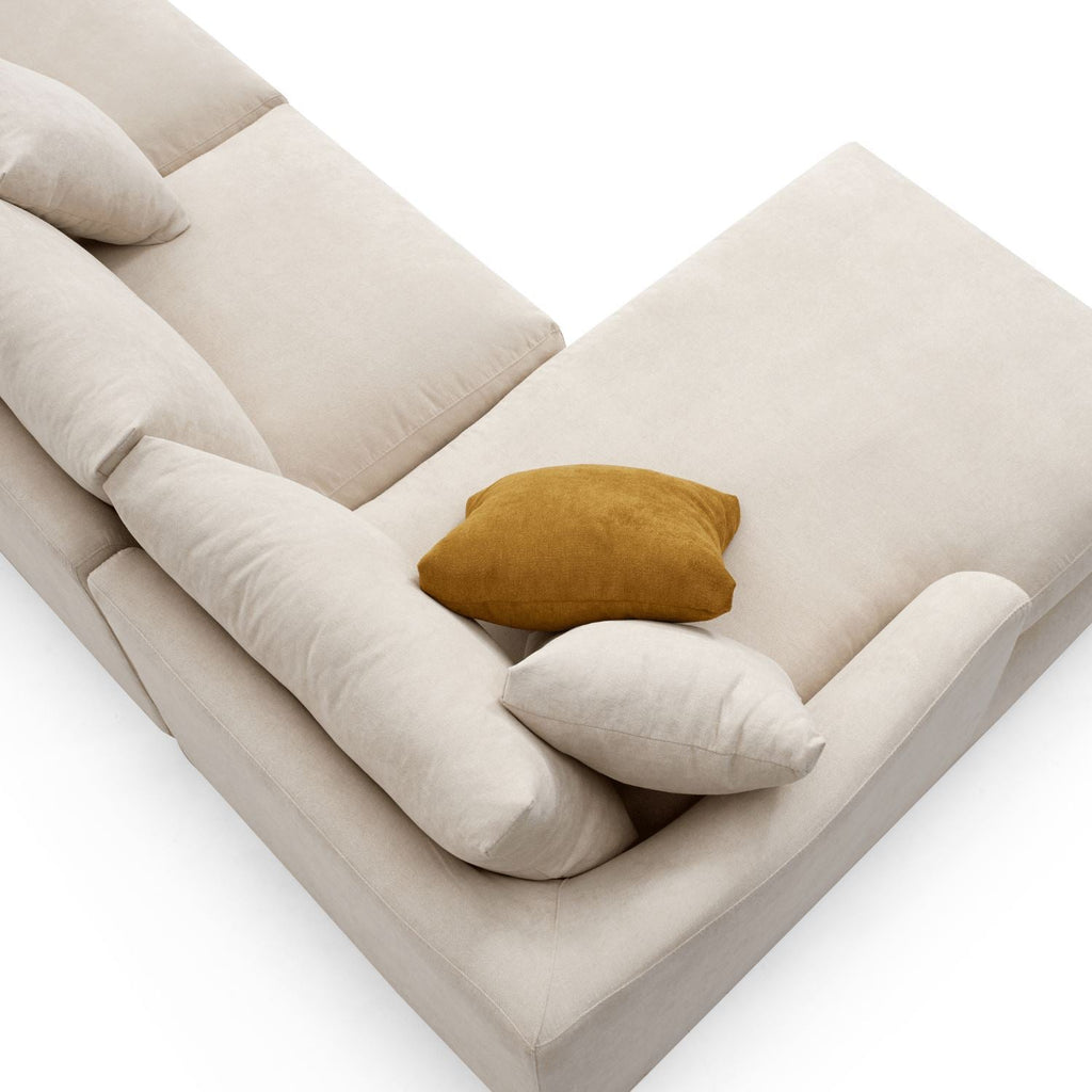 Feathers U-Shaped Sectional Couch 140-200 Inches