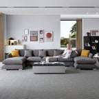 Feathers U-Shaped Sectional Couch 140-200 Inches