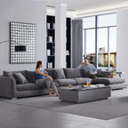 Feathers Sectional Couch Chaise Lounge 88-170 Inches