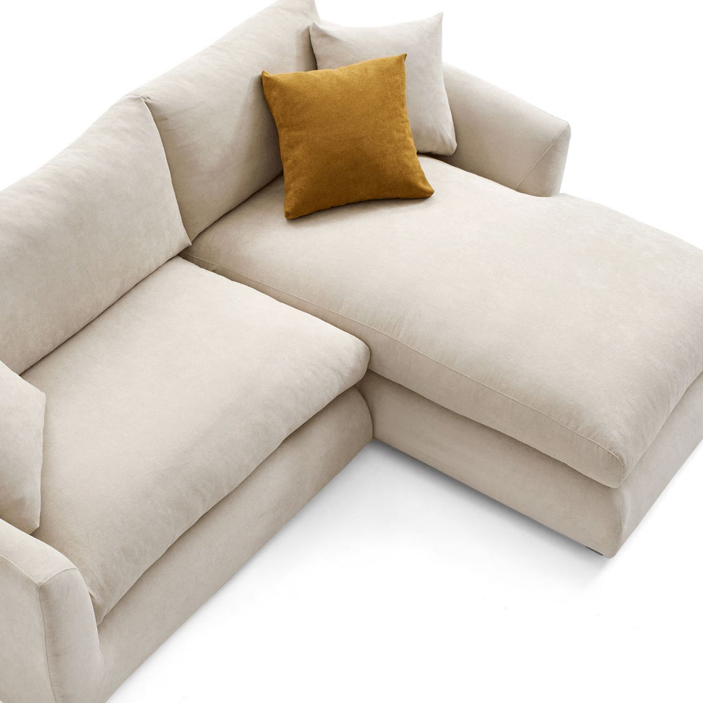 Feathers Sectional Couch Chaise Lounge 88-170 Inches