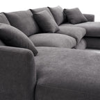 Feathers U-Shaped Sectional Couch 140-200 Inches