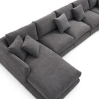 Feathers U-Shaped Sectional Couch 140-200 Inches
