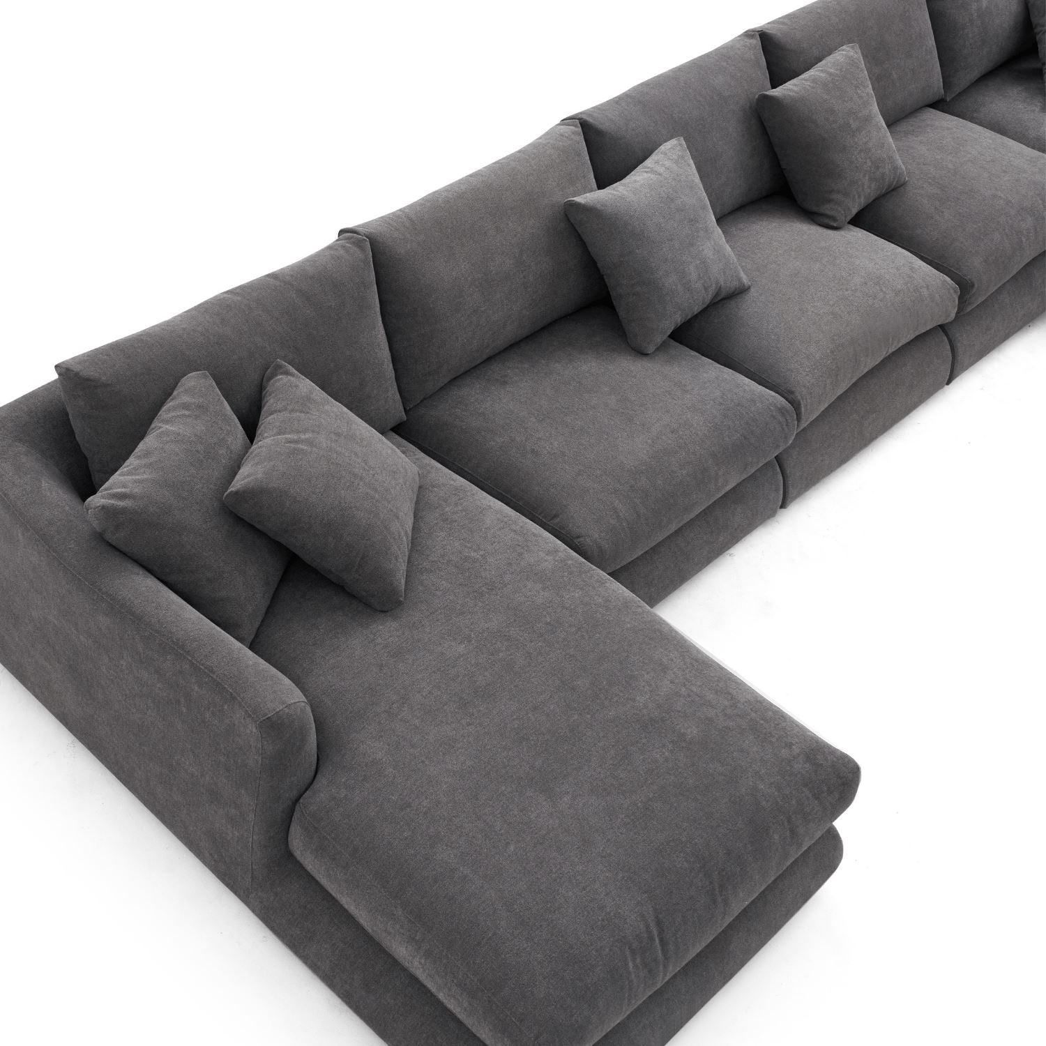 Feathers U-Shaped Sectional Couch 140-200 Inches