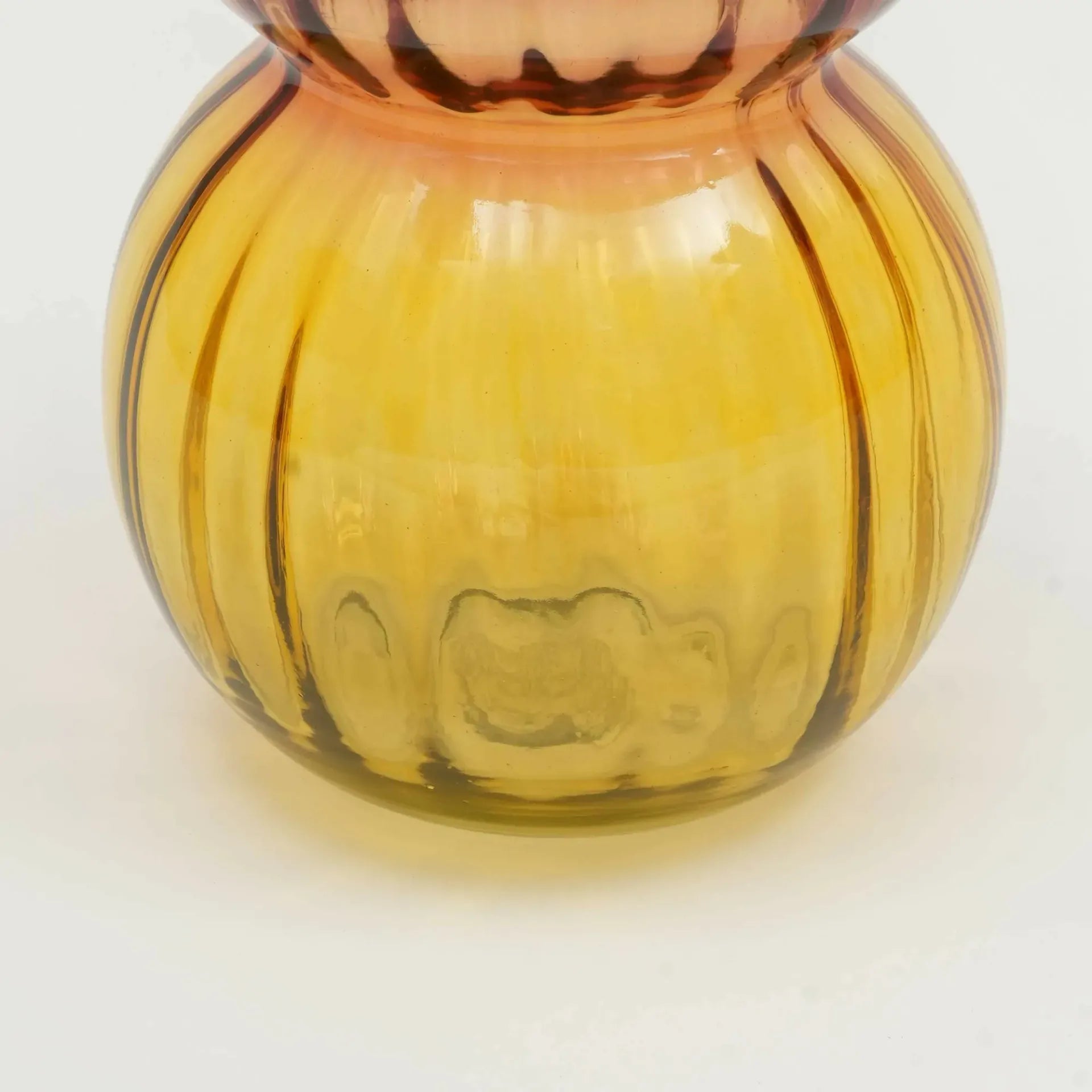Multicolor Ombr¨¦ Bubble Vase 6.5x14 Inch Handblown Glass Decor
