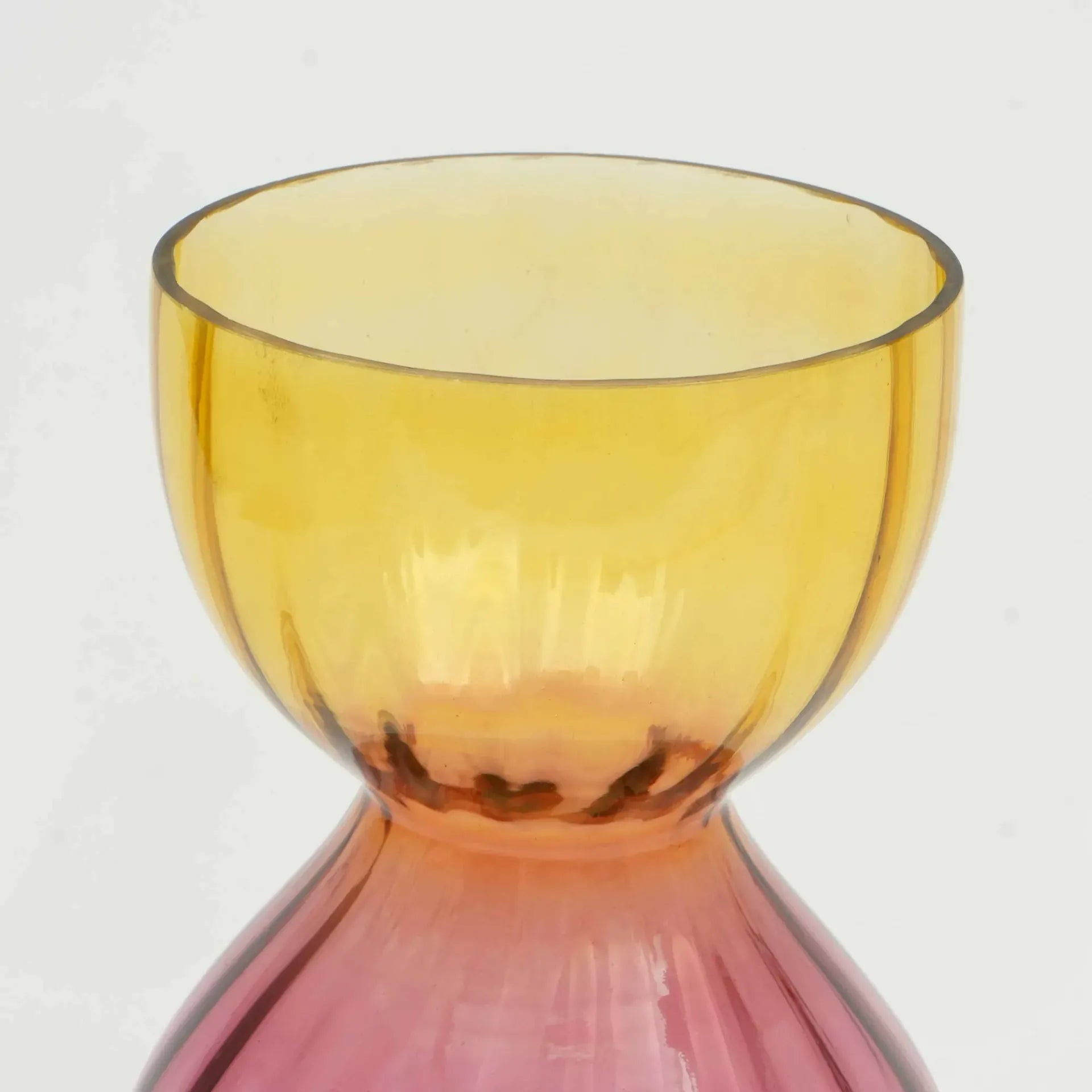Multicolor Ombr¨¦ Bubble Vase 6.5x14 Inch Handblown Glass Decor
