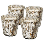 Natural Glass Soy Wax Candles Crystal - Set of 4