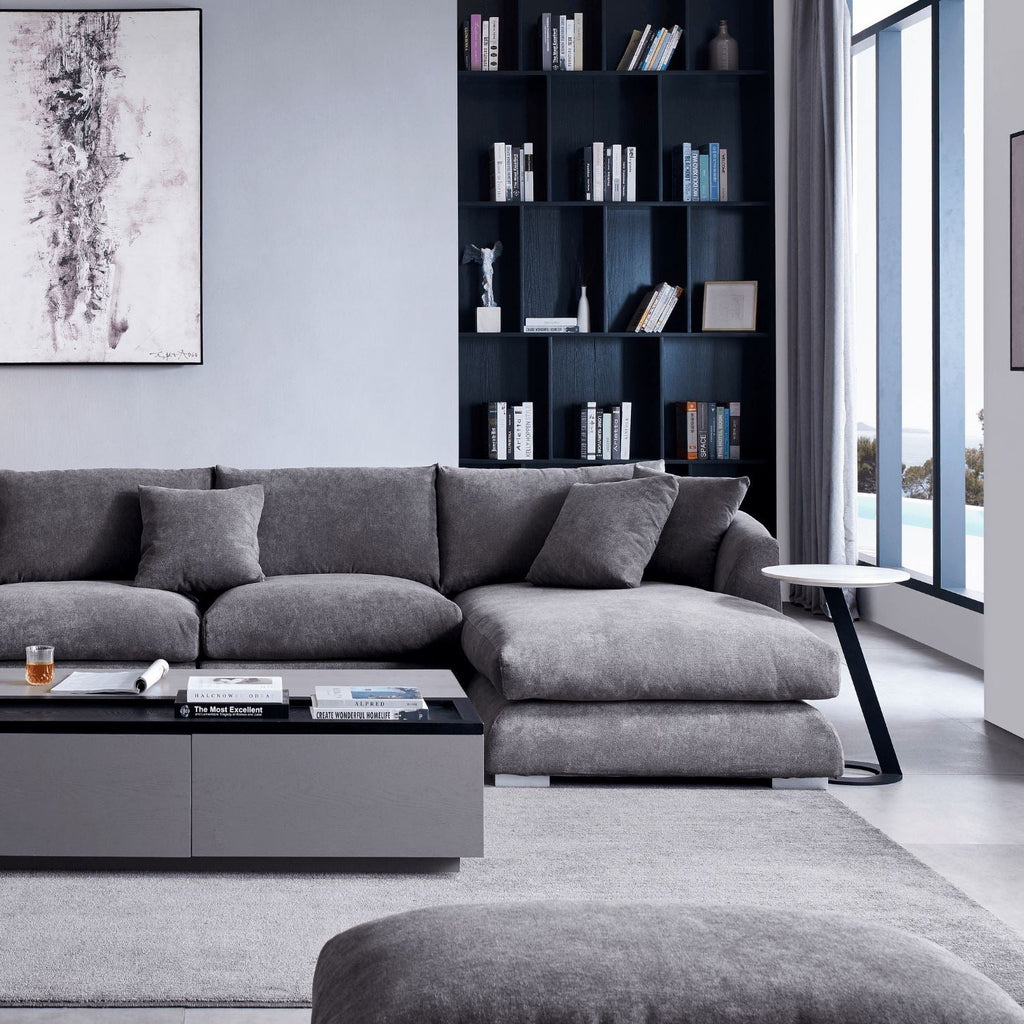 Feathers U-Shaped Sectional Couch 140-200 Inches