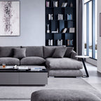 Feathers U-Shaped Sectional Couch 140-200 Inches