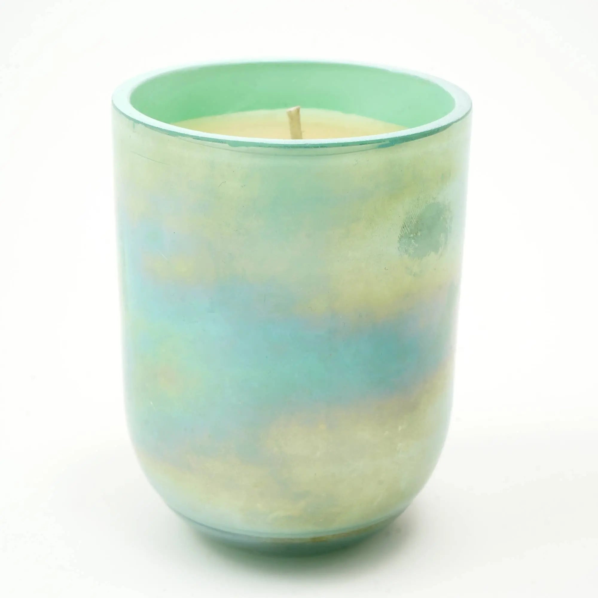 Pastel Glow Scented Wax Candle Blue Elegant