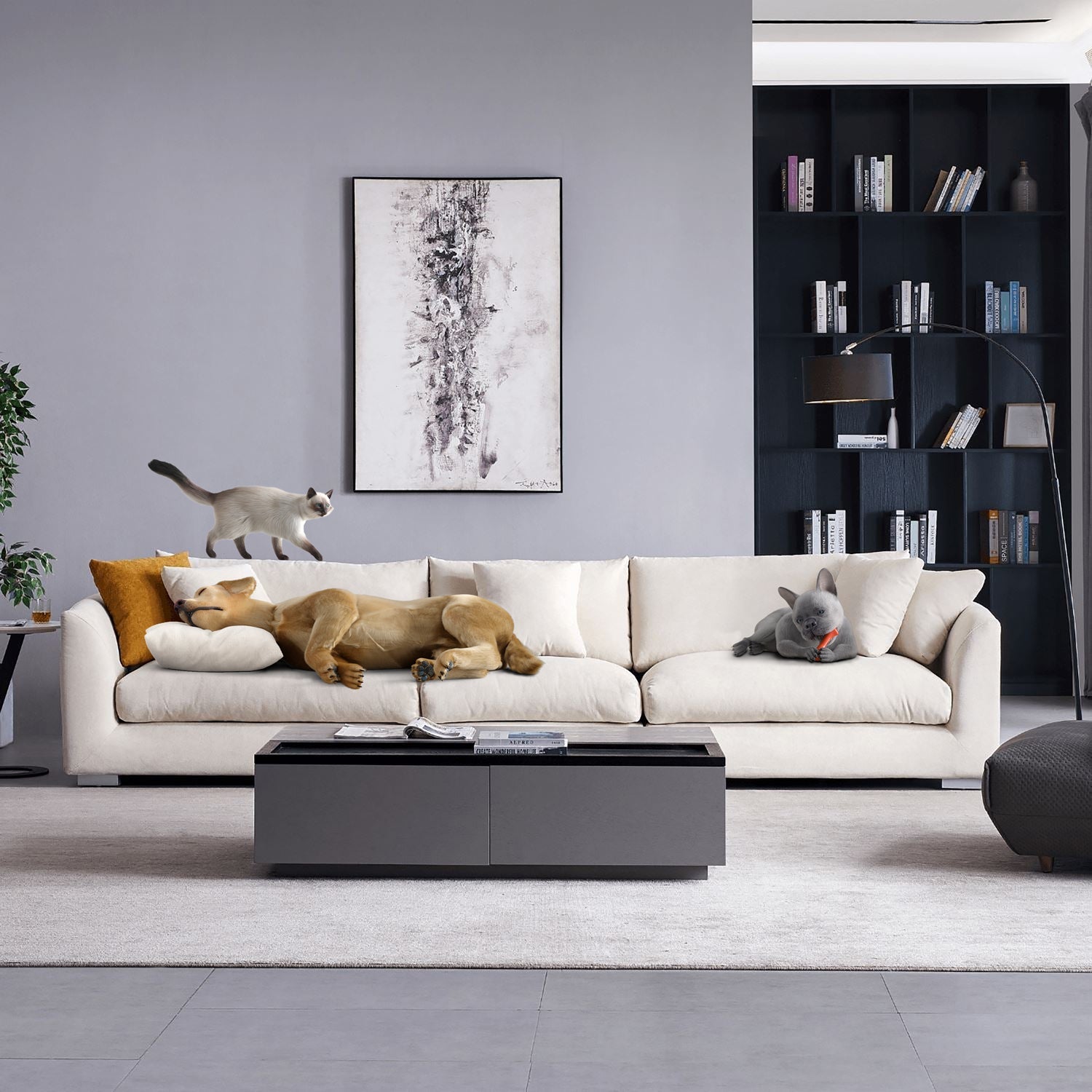 Feathers Washable Couch Sectional (3-6 Seater)