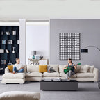 Feathers Sectional Couch Chaise Lounge 88-170 Inches