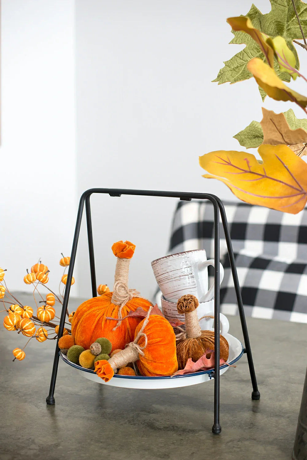 Pumpkin Ornament Set of 6 Thanksgiving Holiday Decor