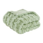Ruched Fur Throw