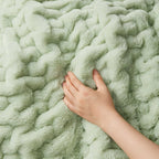 Ruched Fur Throw