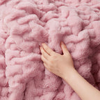 Ruched Fur Throw