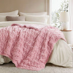 Ruched Fur Throw