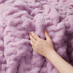 Ruched Fur Throw