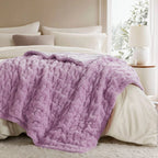 Ruched Fur Throw