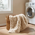 Ruched Fur Throw