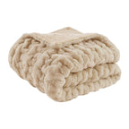 Ruched Fur Throw