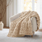 Ruched Fur Throw