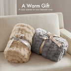 Ruched Fur Throw