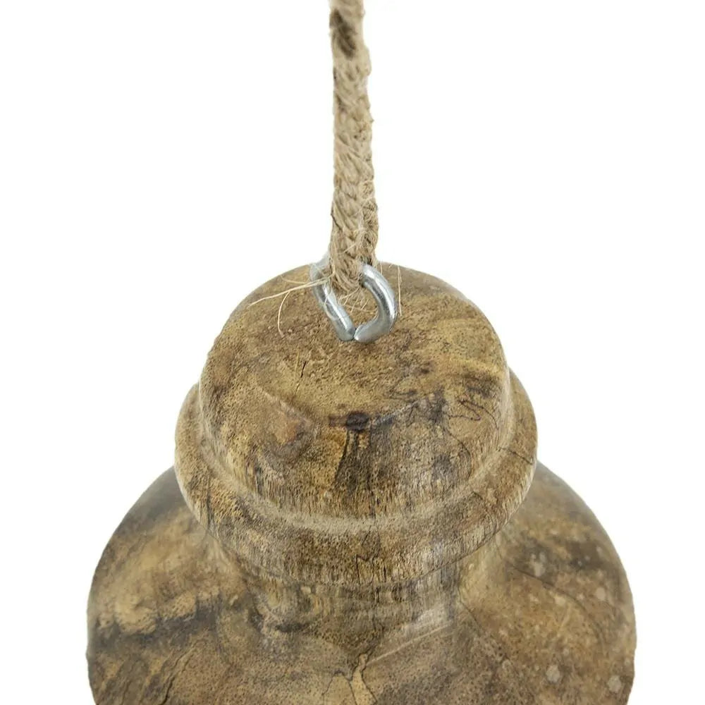 Rustic Wood Ornaments Set of 8 for Christmas Tree and Home Display