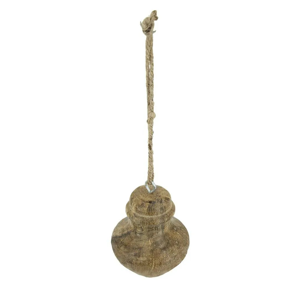 Rustic Wood Ornaments Set of 8 for Christmas Tree and Home Display