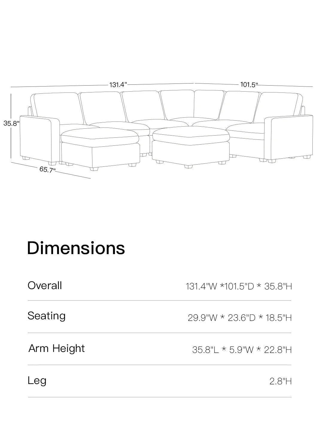 Sofinity Storage Sectional Couch