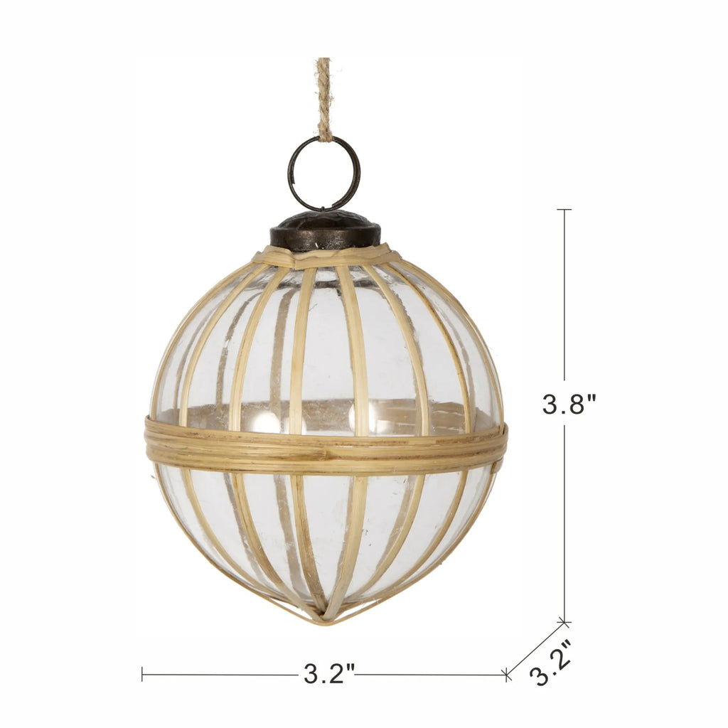 Set of 3 Gold Metal Frame Xmas Balls with White Interior 3.2 inch Holiday Decor