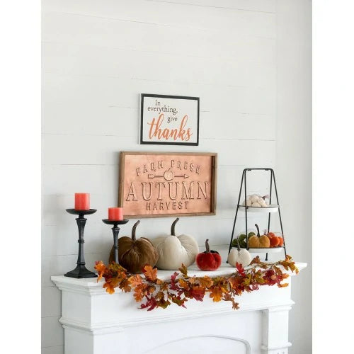 Set of 4 Velvet Pumpkins Mesh Bag ¨C Fall and Thanksgiving Decor