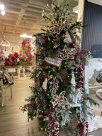 Set of 6 Fringed Tree Ornaments 4.3x7.5 Inch Elegant Christmas Decor for Home