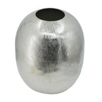 Silver Streak Aluminum Vase 13 Inch Modern Home Decor Centerpiece