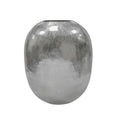 Silver Streak Aluminum Vase 15 Inch Modern Floor Vase for Home Decor
