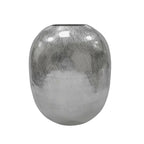 Silver Streak Aluminum Vase 15 Inch Modern Floor Vase for Home Decor